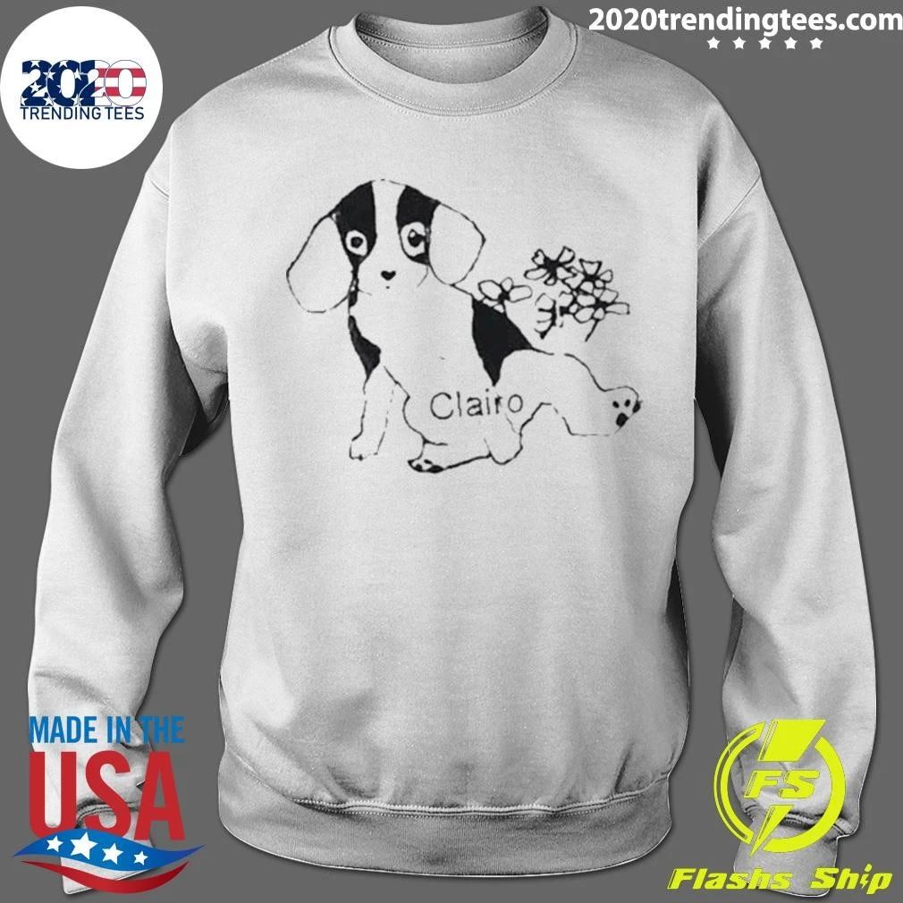 Clairo Merch 5 Years Of Sling Collection Flower Puppy Tee Shirt