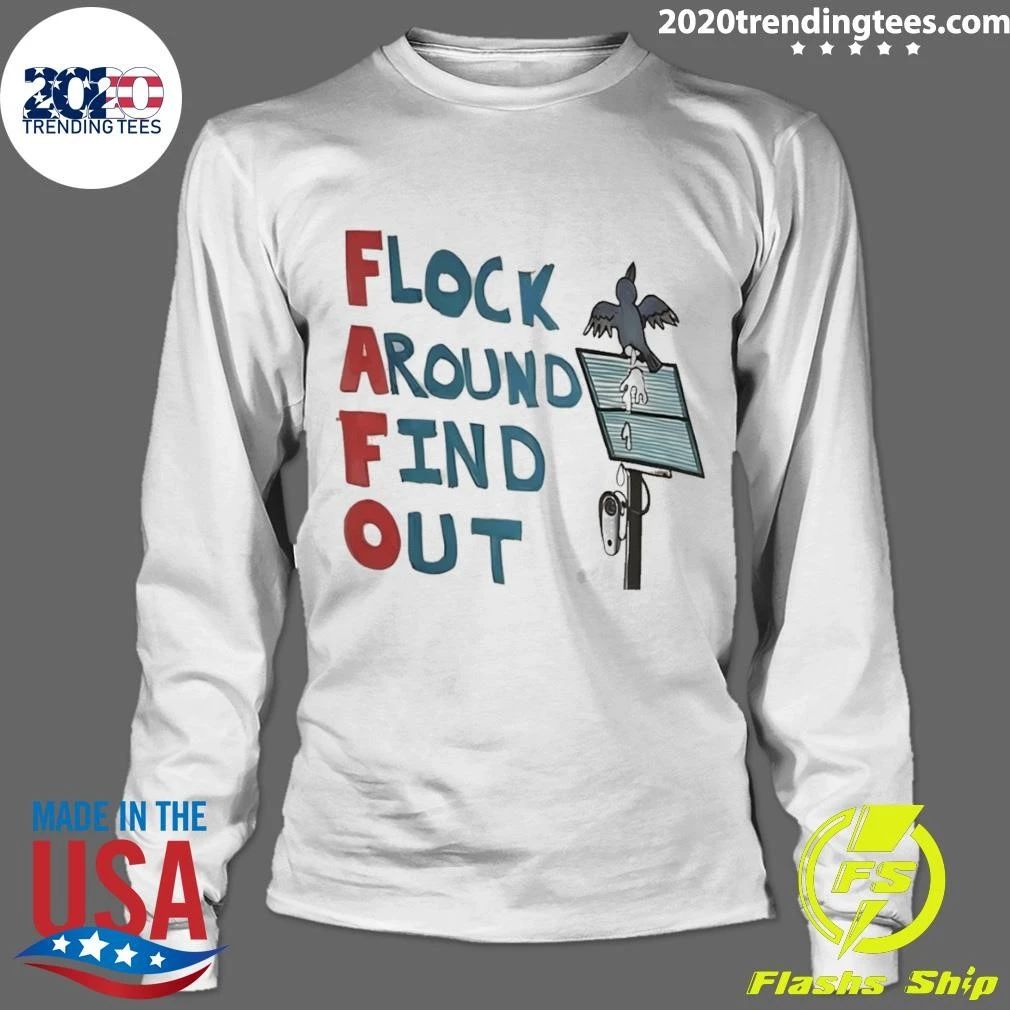 Flock Around Find Out Anti-flock Hand-drawn Shirt