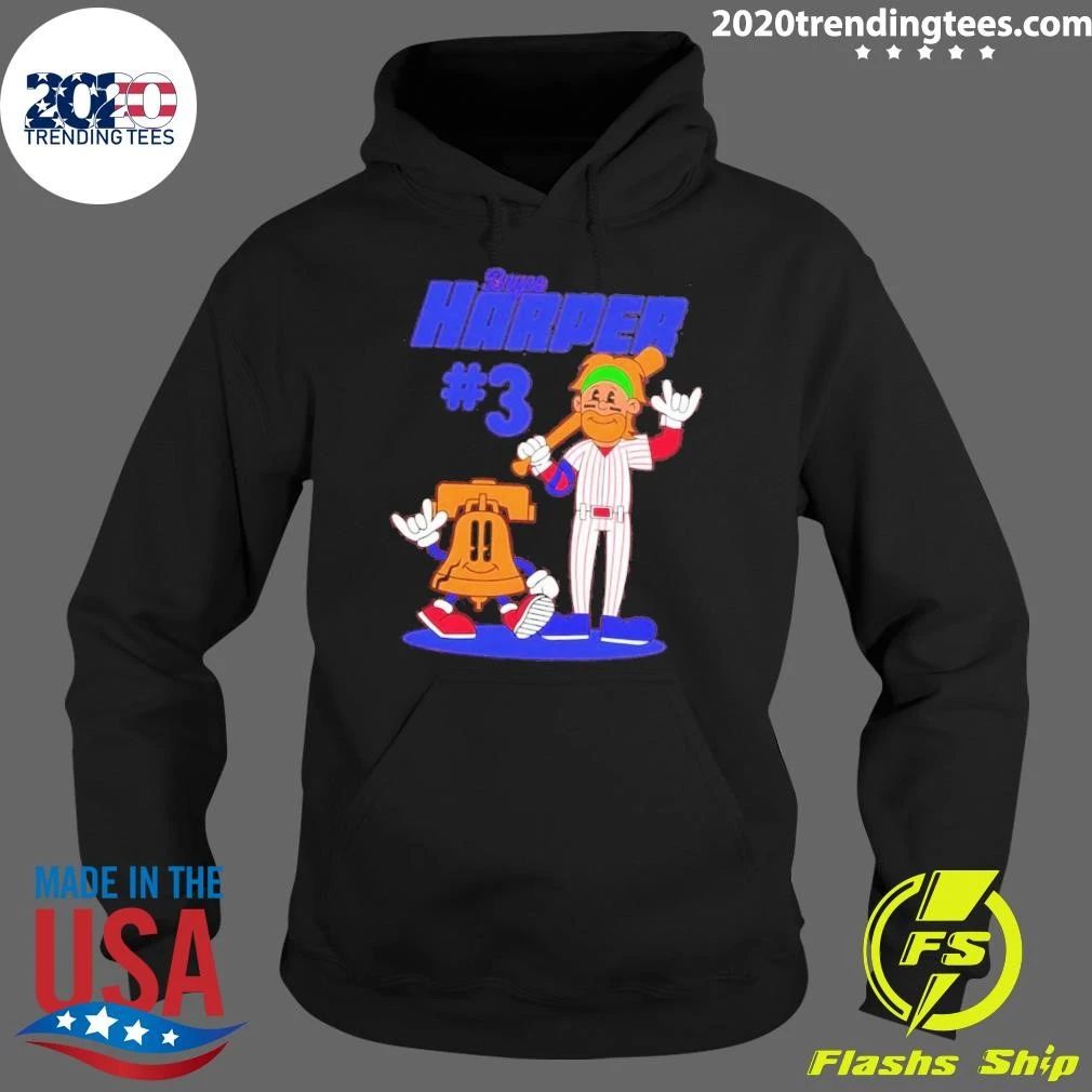Bryce Harper No 3 Philadelphia Phillies Retro Cartoon Shirt