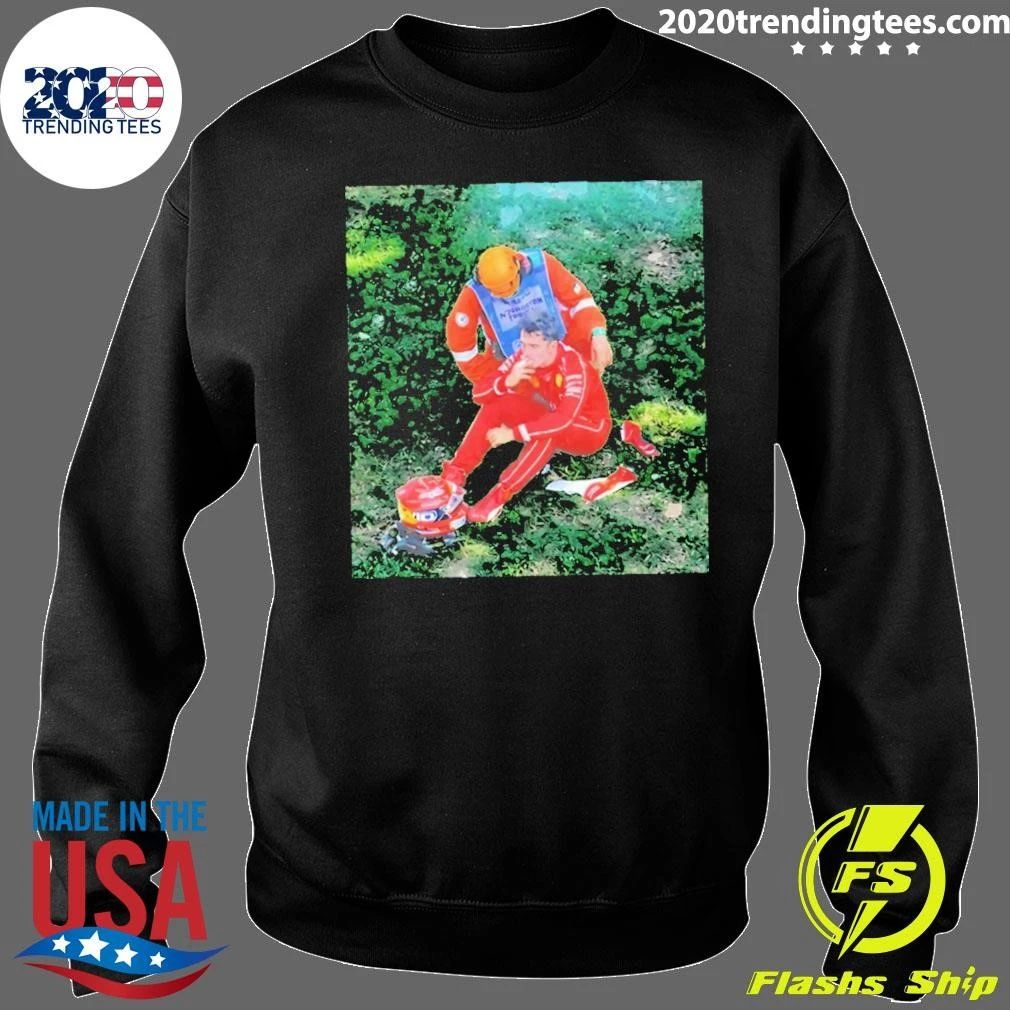 Monza GP Charles Leclerc Crash Smoking Funny Photo Shirt