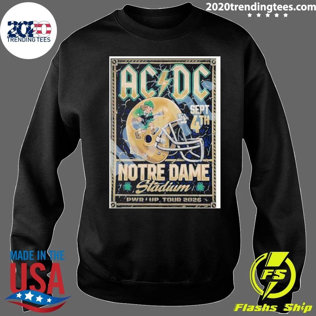 Acdc Band Notre Dame Stadium Pwr Up Tour 2026 Shirt