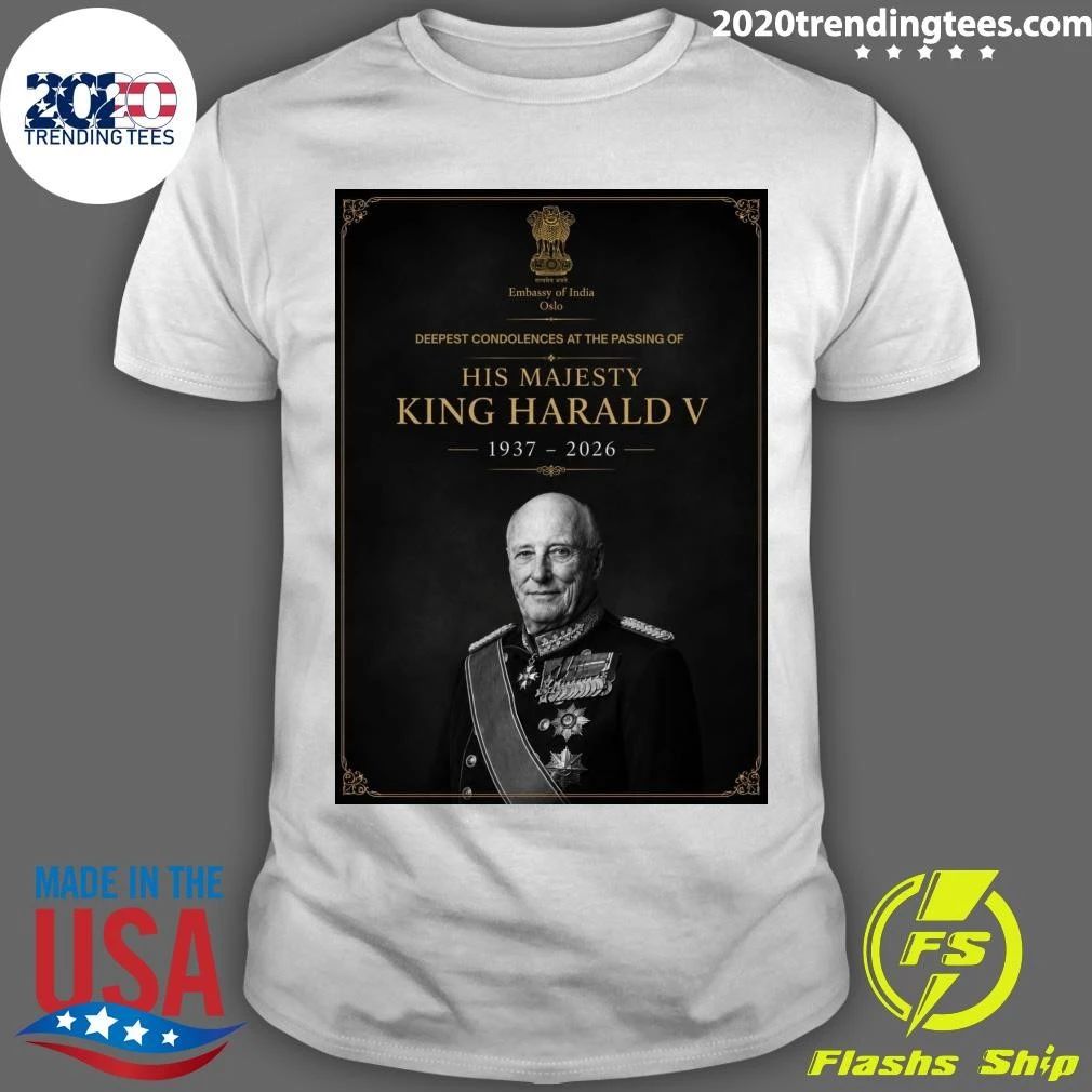 Deepest Condolences At The Passing Of His Majesty King Harald V 1937-2026 Shirt