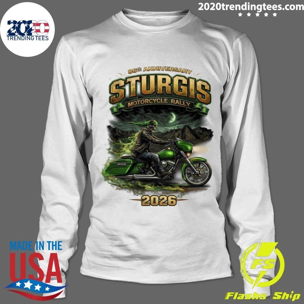 Skeleton Cowboy Biker 86th Anniversary Sturgis Motorcycle Rally 2026 Shirt