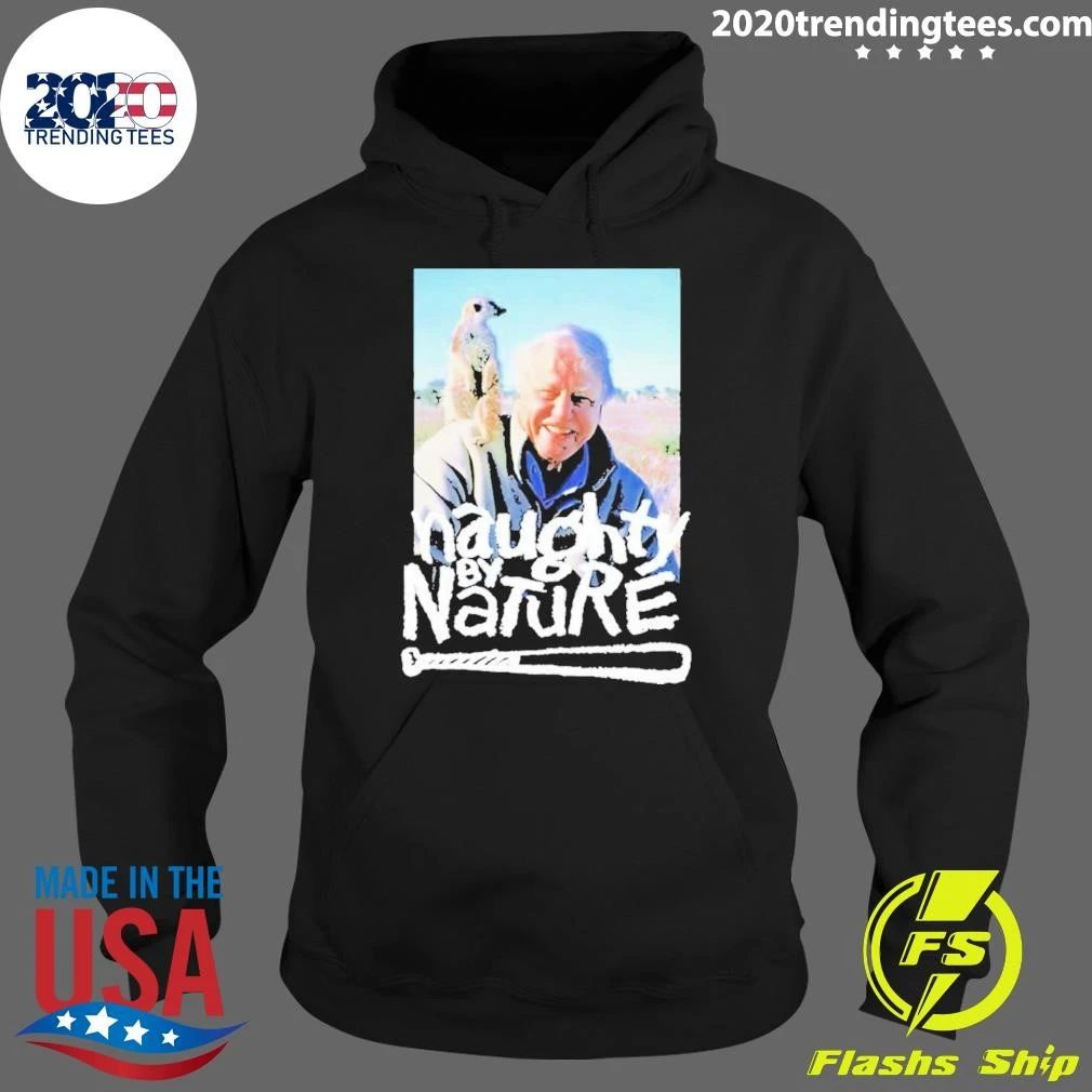 David Attenborough Naughty By Nature Meerkat Hip Hop Parody Vintage Shirt