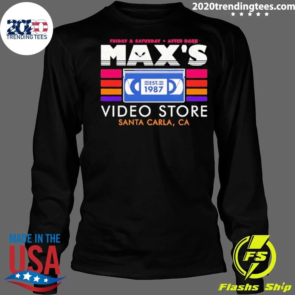 Max’s Video Store Santa Carla Ca Est 1987 Shirt