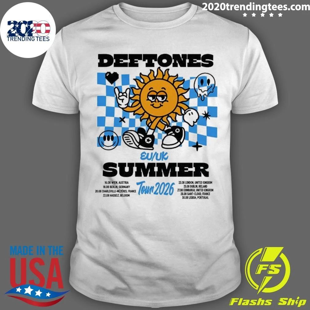 Deftones Merch EU UK Summer Tour 2026 Sun Tour Shirt