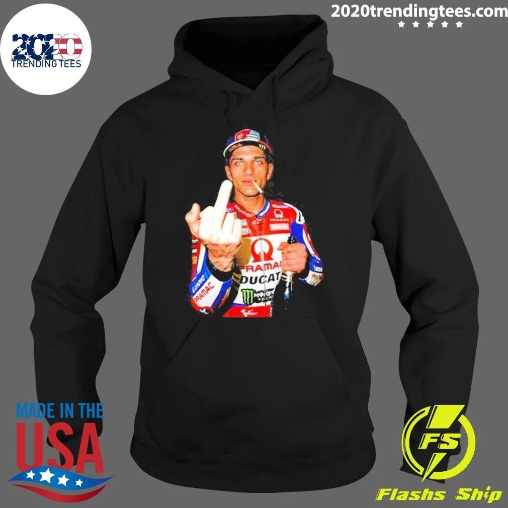 Jorge Martin Pramac Motogp Motorcycle Racing Middle Finger Beer And Smoking Shirt