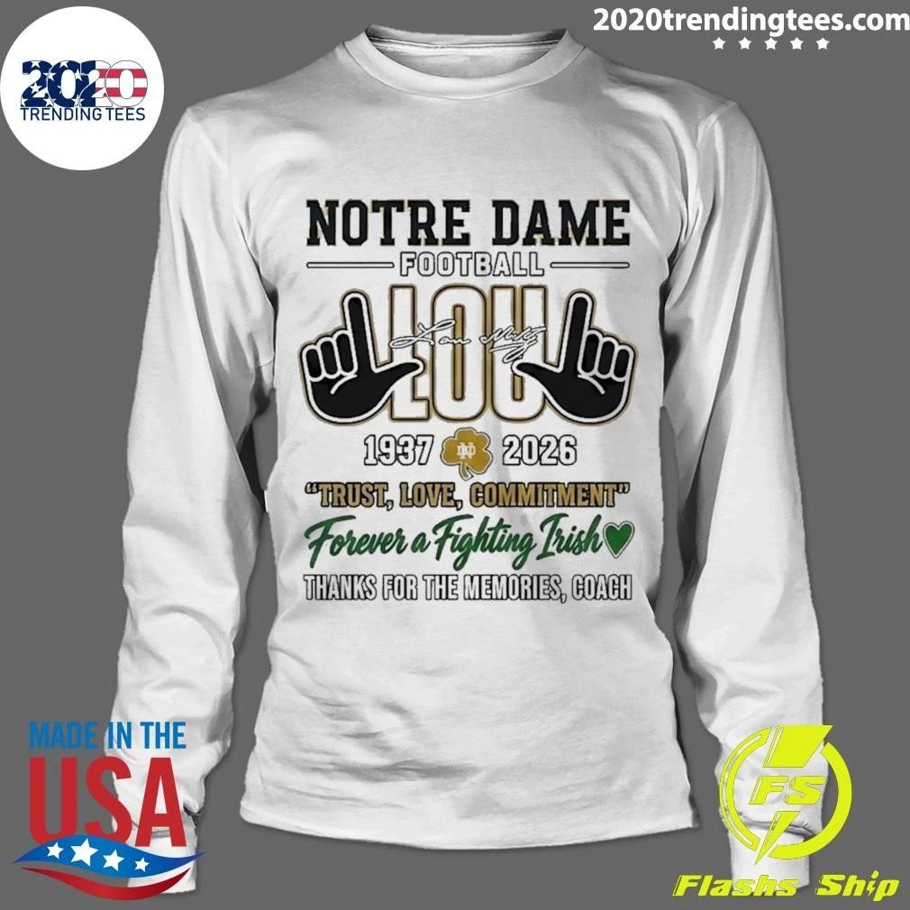 Notre Dame Fighting Irish Football Coach Lou Holtz Shirt