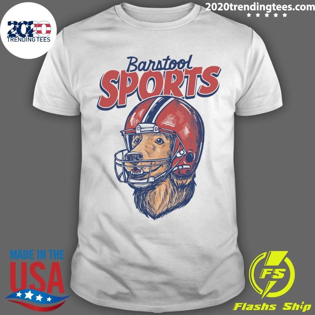 Barstool Sports Helmet Dog Pocket Tee Shirt