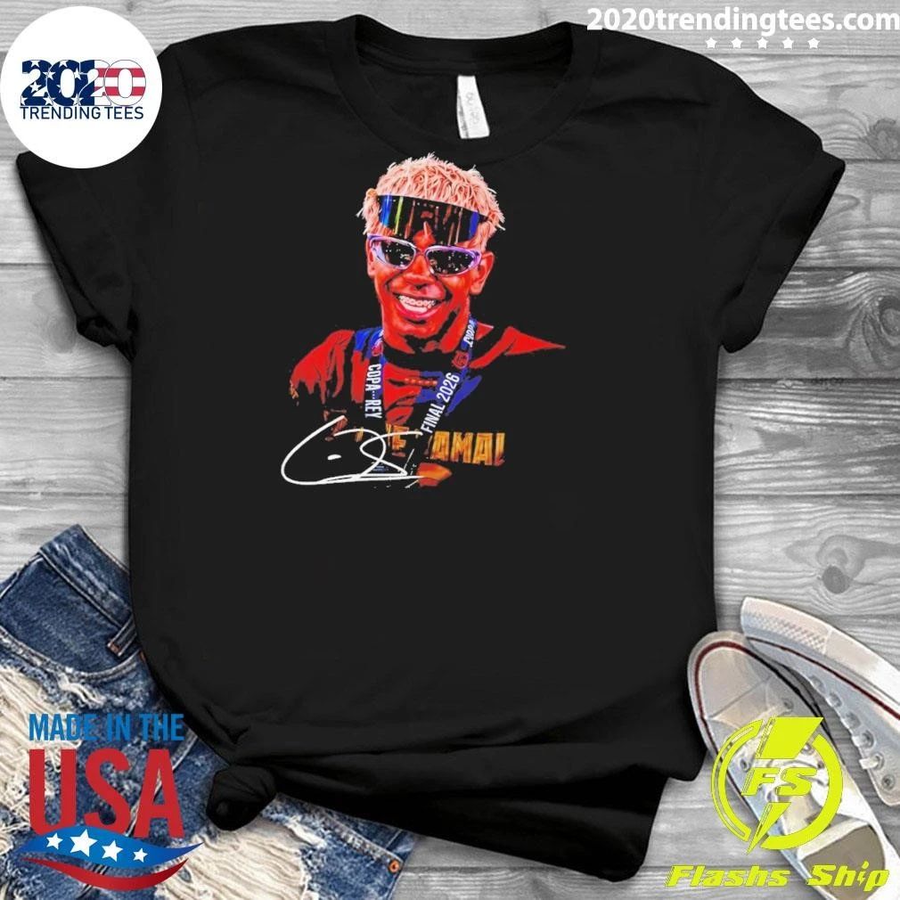 Lamine Yamal Smiling Spain Soccer World Cup 2026 Signature Shirt
