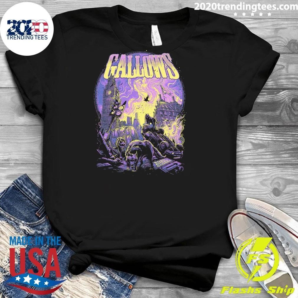 Gallows Merch Orchestra Of Wolves Collection Grey Britain Art By Dan Mumford Shirt