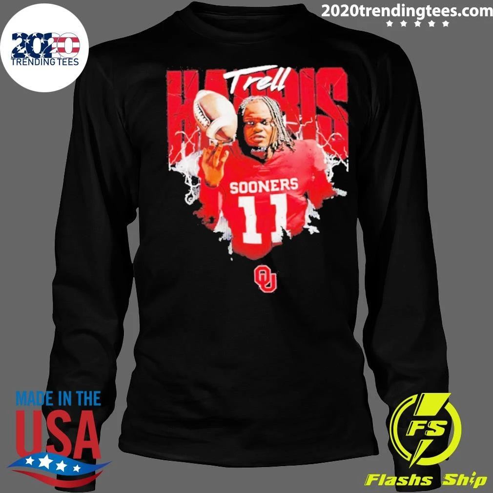 Trell Harris Oklahoma Sooners Ncaa Football Player Lightning Shirt
