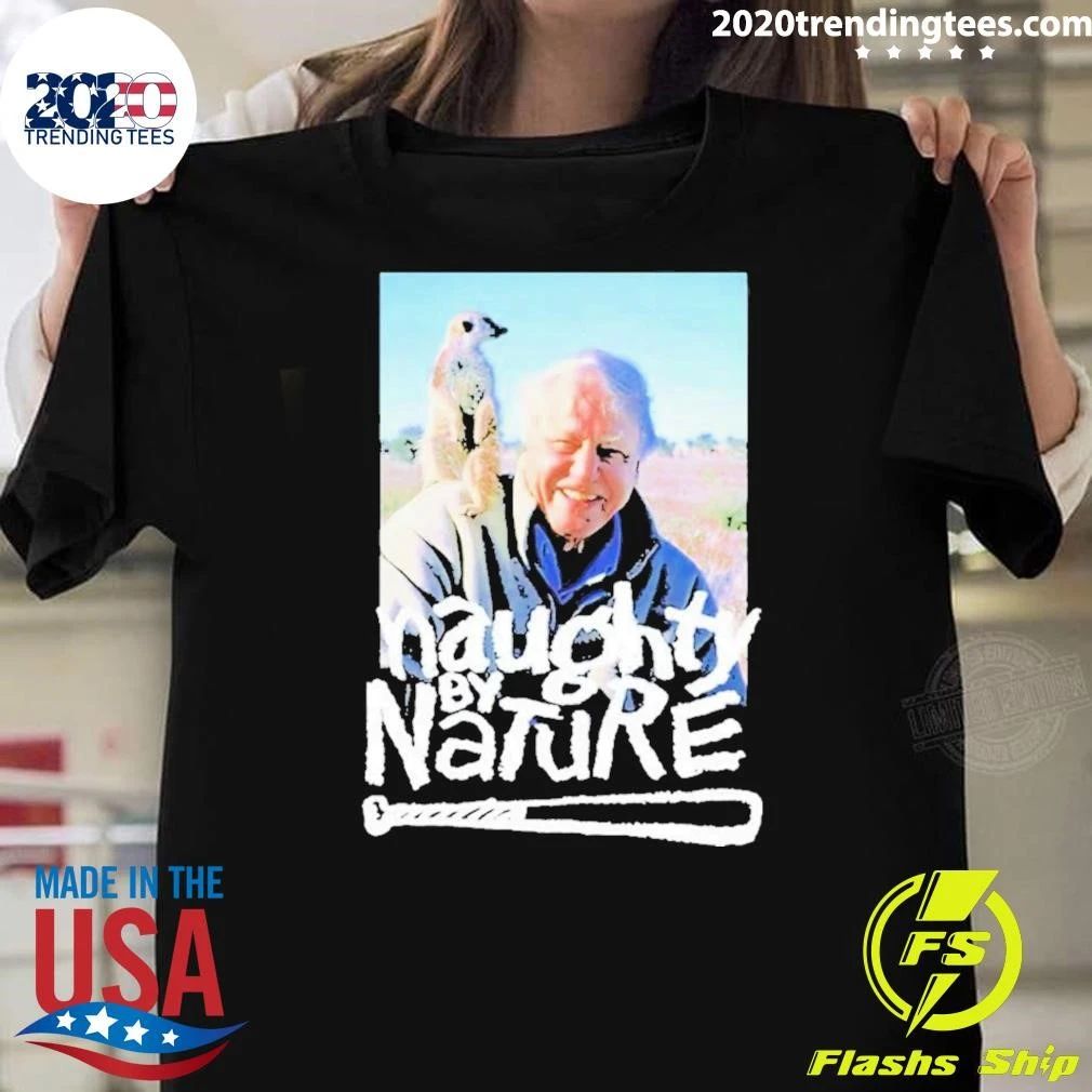 David Attenborough Naughty By Nature Meerkat Hip Hop Parody Vintage Shirt