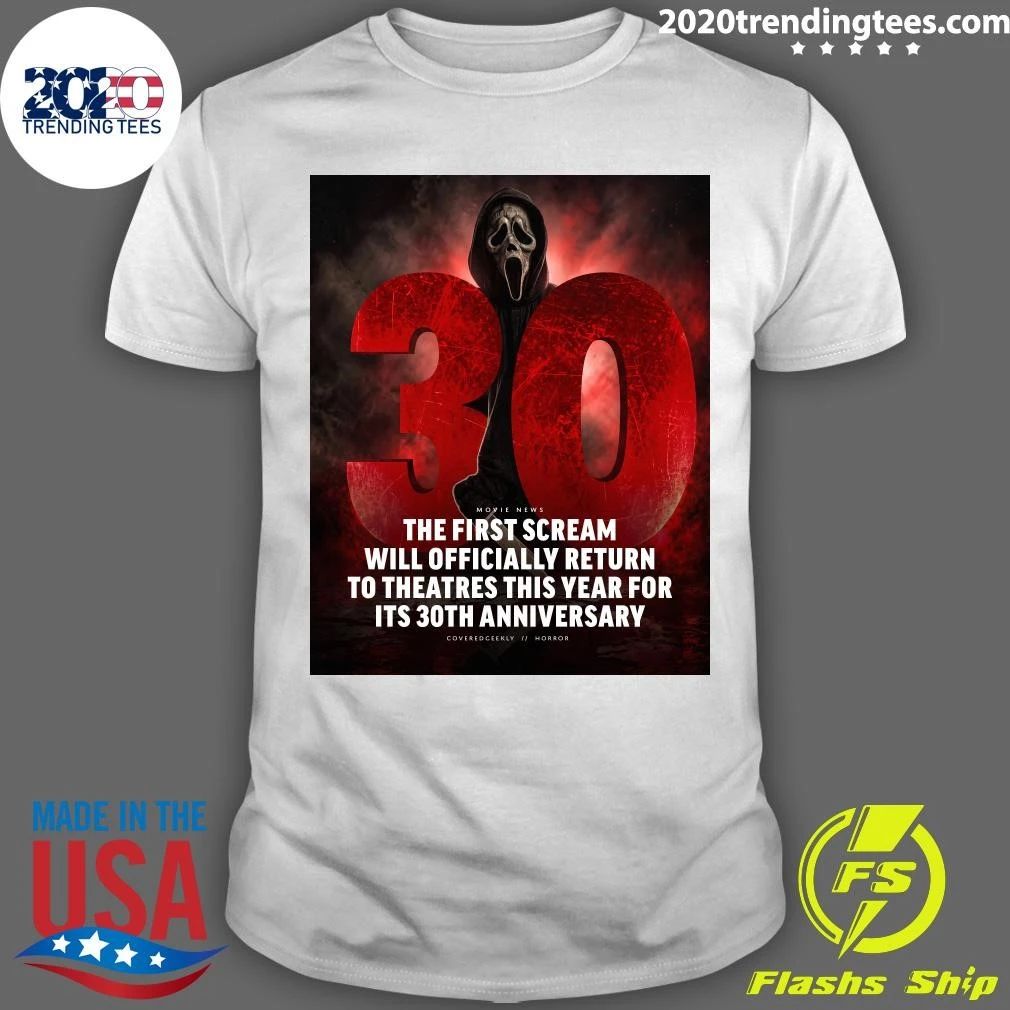 The First Scream Will Officially Return To Theatres This Year For Its 30th Anniversary Shirt