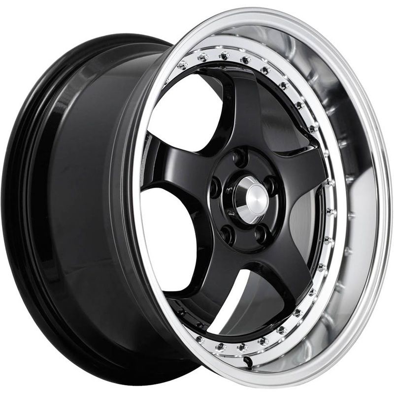 Konig SSM Gloss Black w/ Machined Lip 18×9 | 5×100 (SS89510425)
