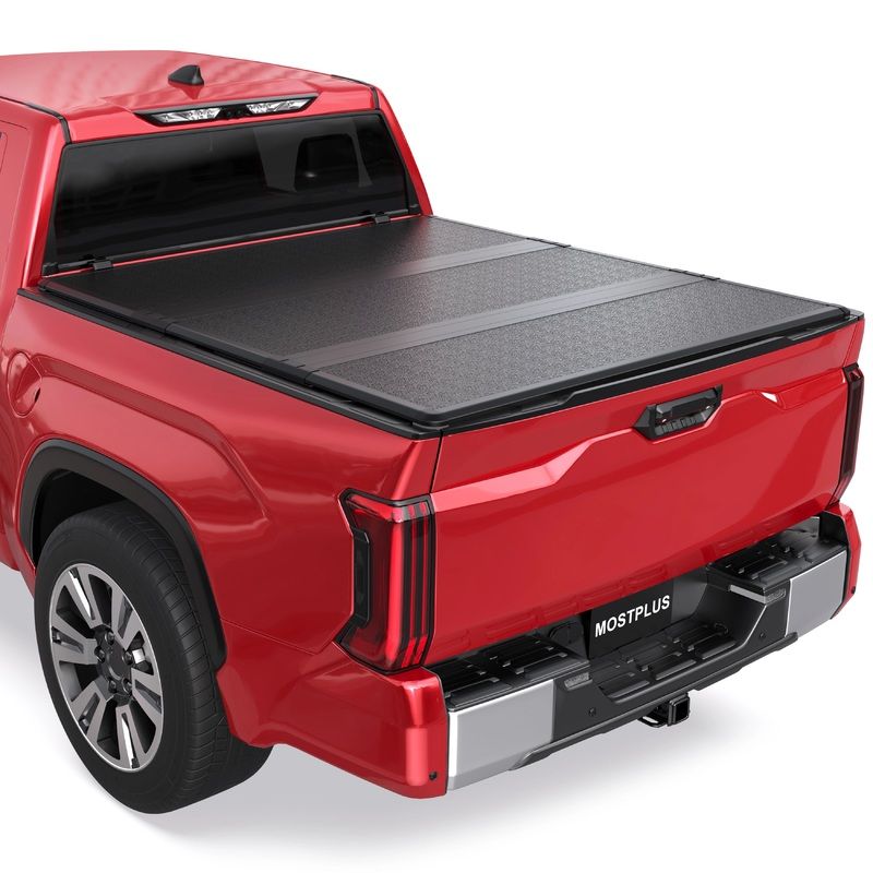 5.5FT FRP Hard Tri-Fold Tonneau Cover For 2022-2026 Toyota Tundra Truck Bed
