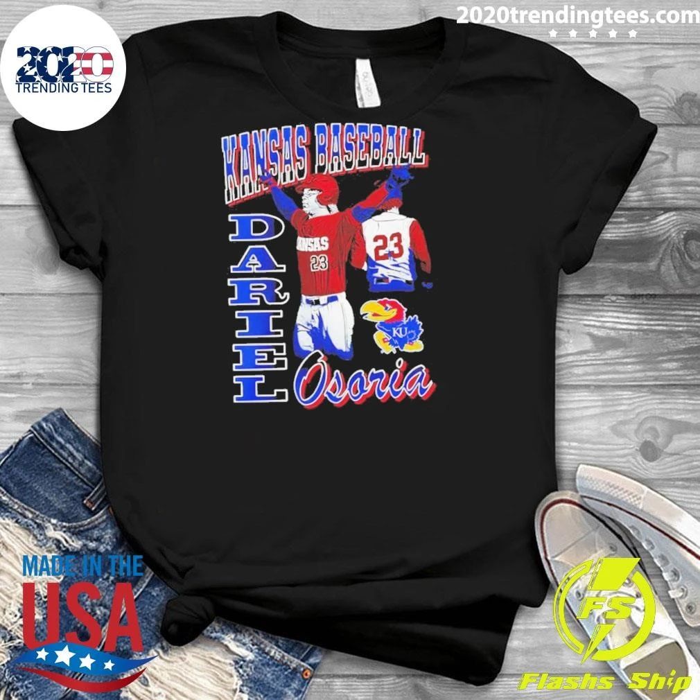 Dariel Osoria Kansas Jayhawks Baseball Player Graphic Shirt