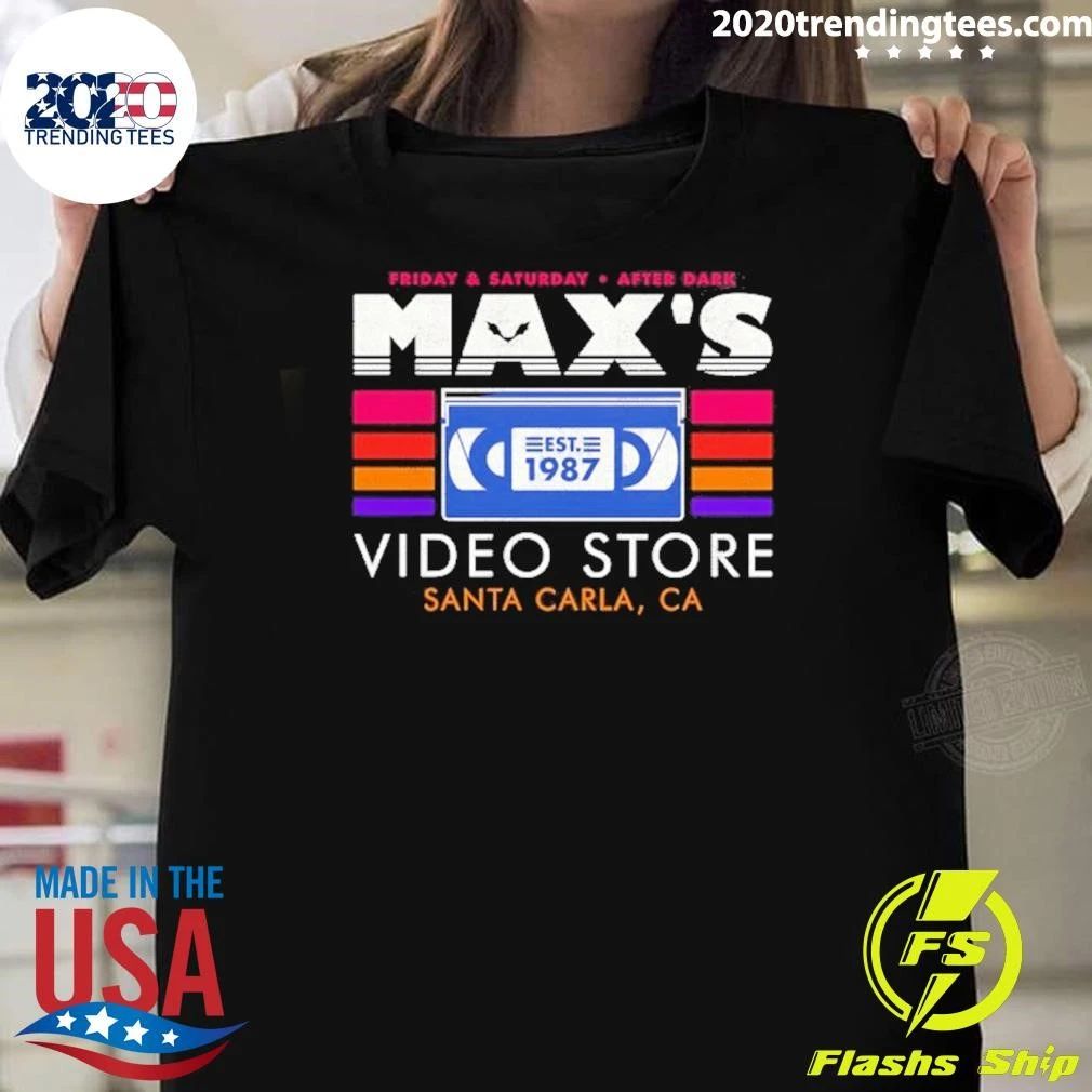 Max’s Video Store Santa Carla Ca Est 1987 Shirt