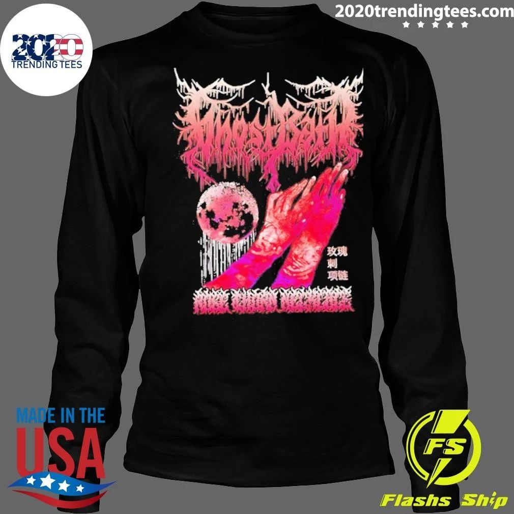 Ghost Bath Rose Thorn Necklace Halloween Shirt
