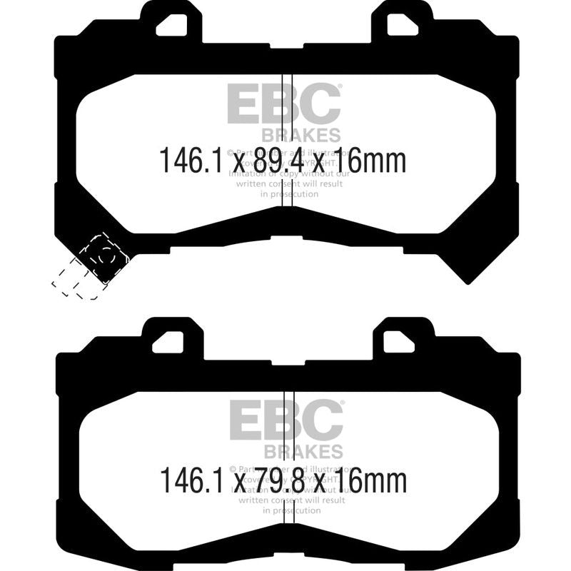 EBC 15+ Chevrolet Colorado 2.5 Ultimax2 Front Brake Pads
