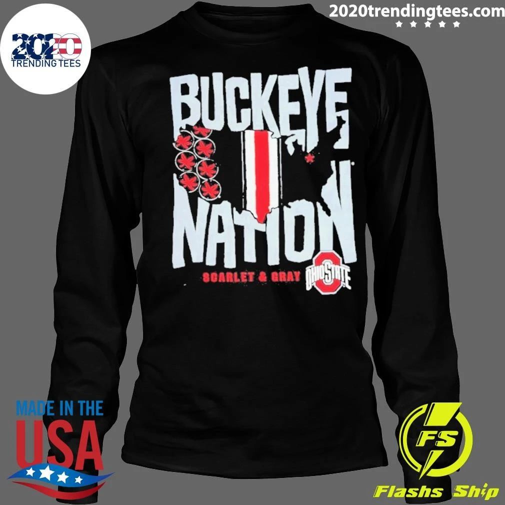 Charcoal Buckeye Nation Scarlet and Gray Signature Shirt