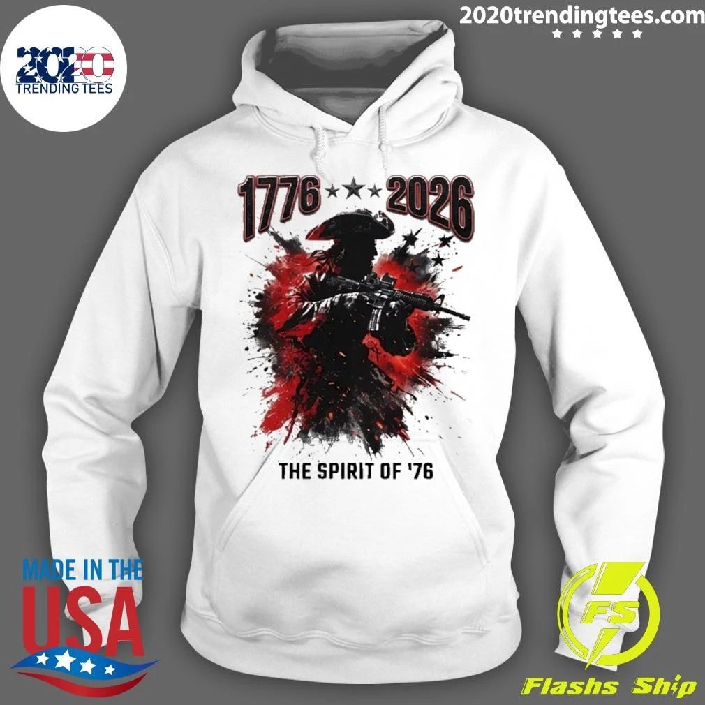 1776-2026 Patriotic Spirit of 76 USA Flag Vintage Shirt