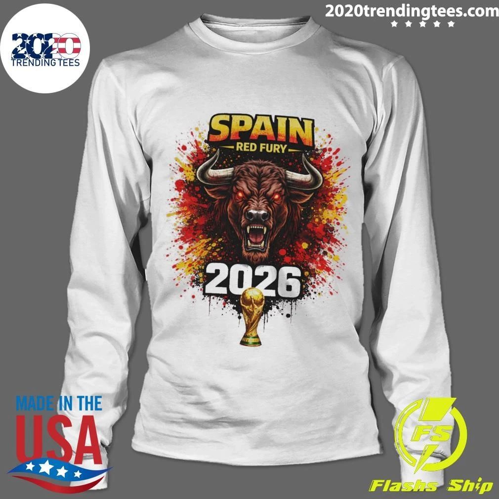 Espana Red Fury Bull 2026 World Cup Soccer Shirt