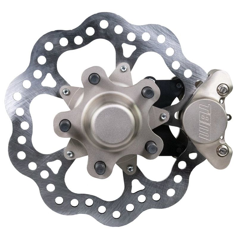 TRZ 326-MUS-31 (79-04 Mustang) 3″ Drop Billet Spindle Lightweight 2 Piston Front Brake Kit (5 on 4.50 Hubs)