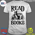 Read Books The Skeleton And The Cat Halloween Shirt