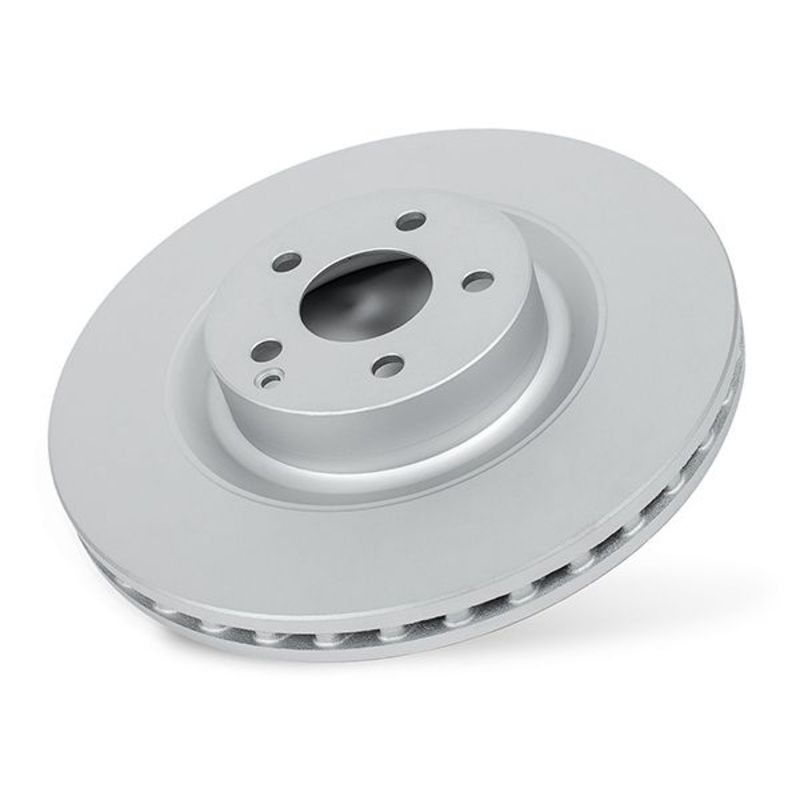 Power Stop Front Evolution High Carbon Geomet Coated Rotor | 2022+ Volkswagen Golf GTI Mk8 & 2015-2018 Audi S3 (EBR1497EVC)