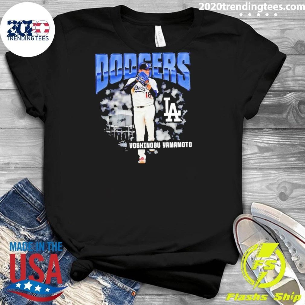 Funny Yoshinobu Yamamoto Los Angeles Dodgers Starting Pitcher Enlarged Player Shirt