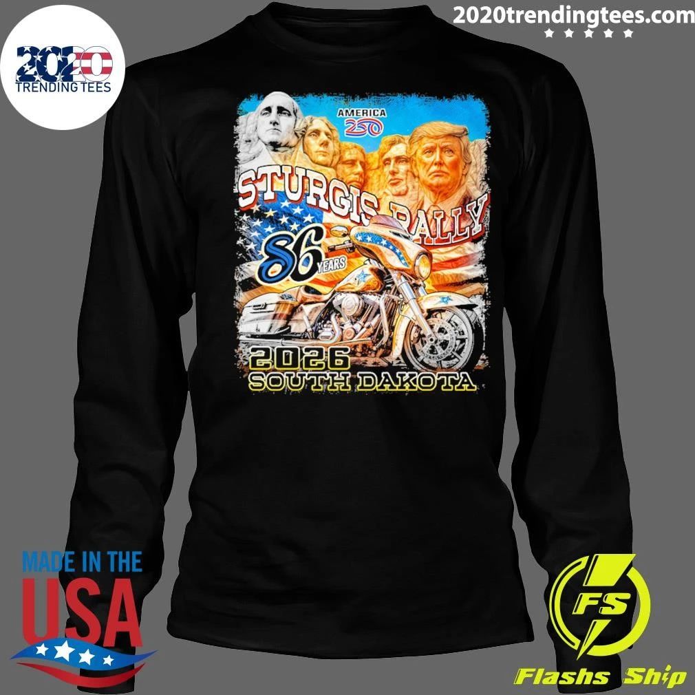 2026 Sturgis Motorcycle Rally Trumpmore Mens Black Shirt