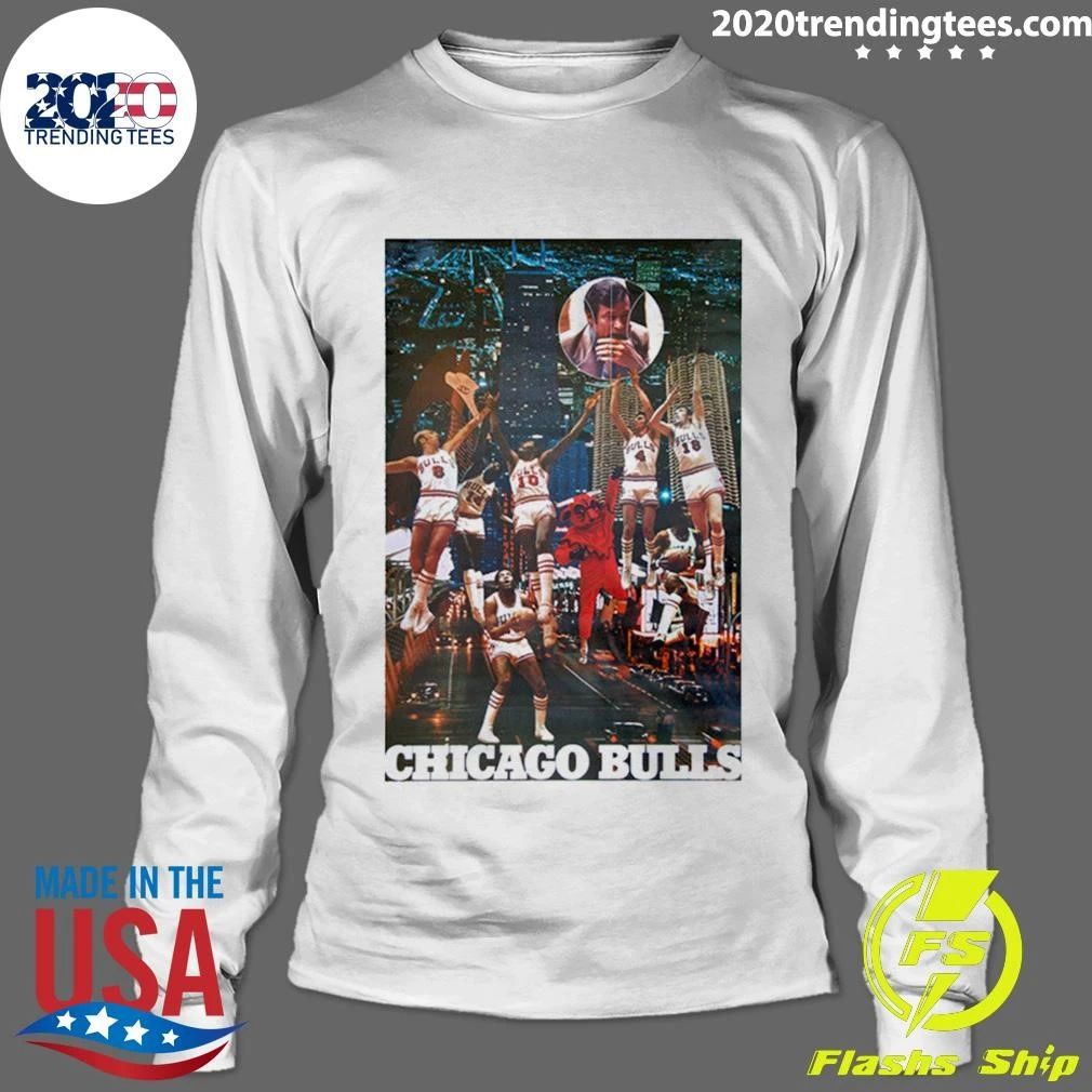 Chicago Bulls Downtown 1972 Team Collage Vintage Shirt