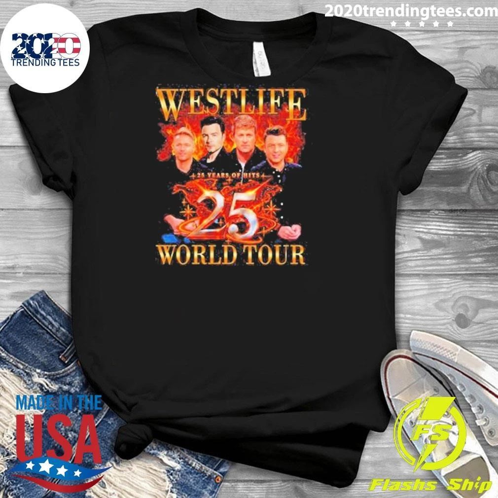 Westlife 25 Years of Hits World Tour 2026 Shirt
