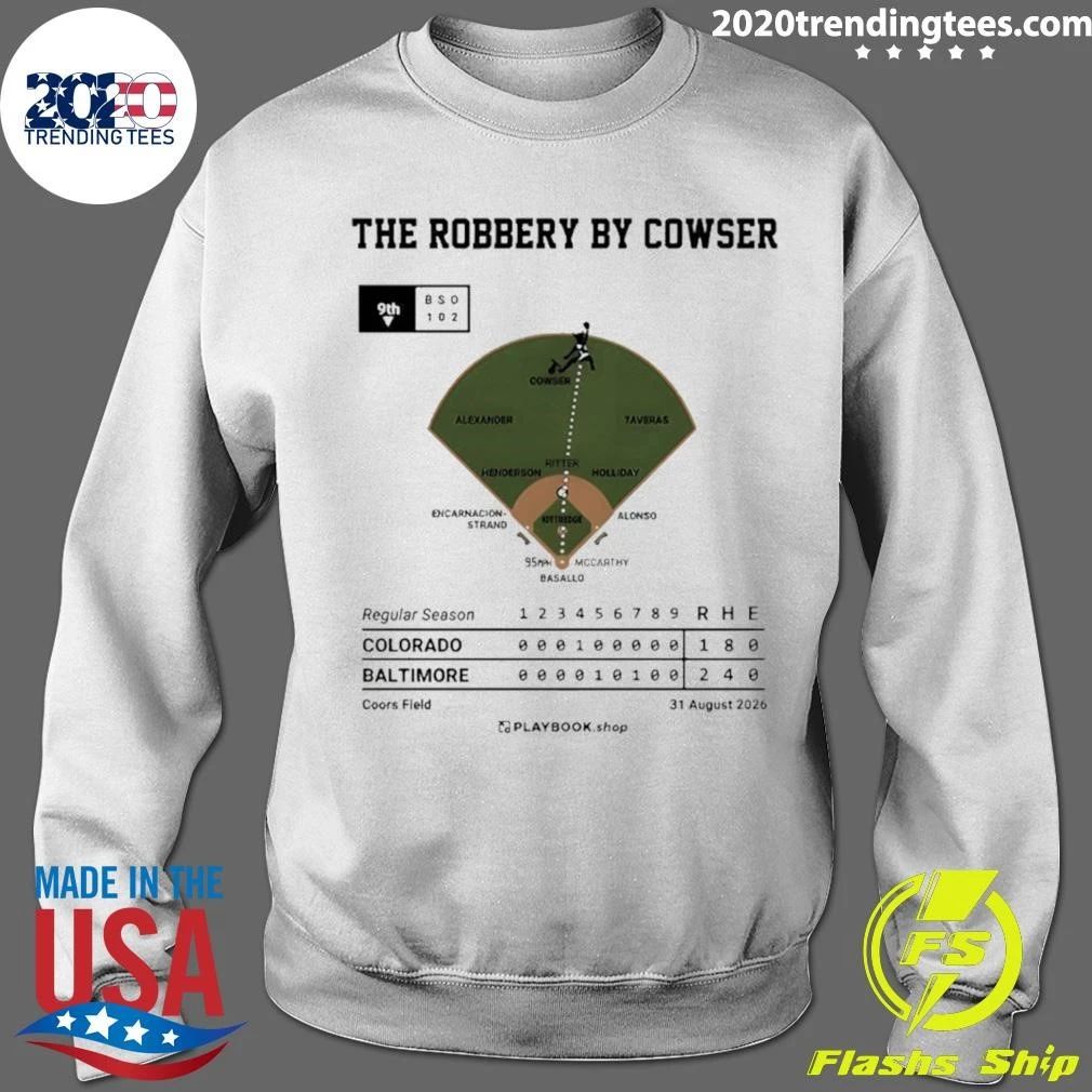 Colton Cowser The Robbery by Cowser Baltimore baseball shirt