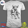 Bull Sitting On Toilet Bull Shit Funny Shirt