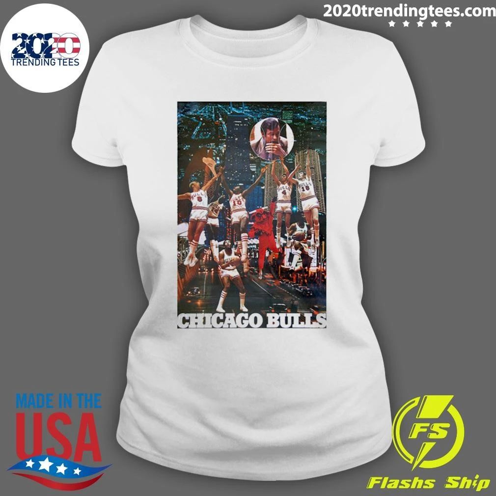 Chicago Bulls Downtown 1972 Team Collage Vintage Shirt