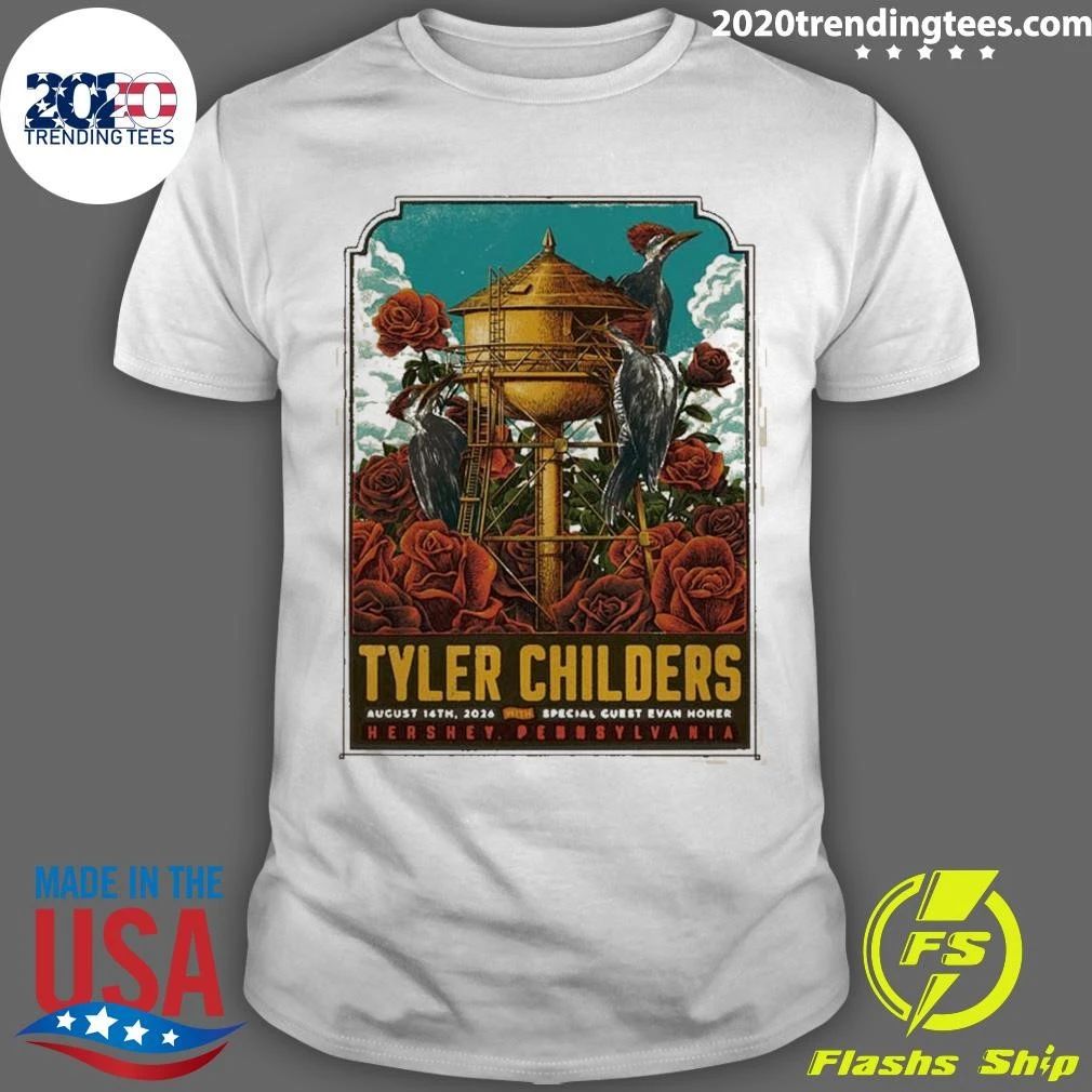 Tyler Childers Hershey PA Event Poster At Hersheypark Stadium In Hershey PA On August 14th 2026 Shirt