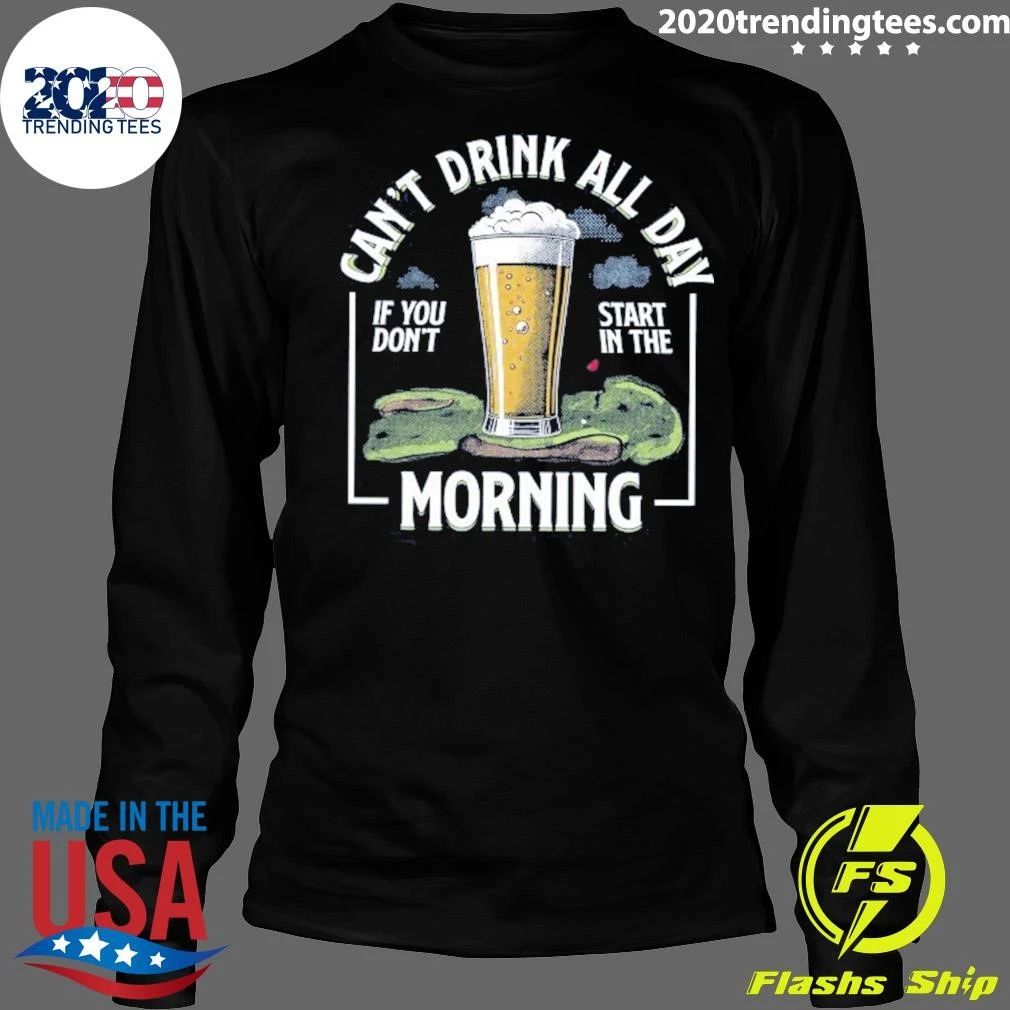 Can’t Drink All Day Fall Golf Pocket Tee Shirt