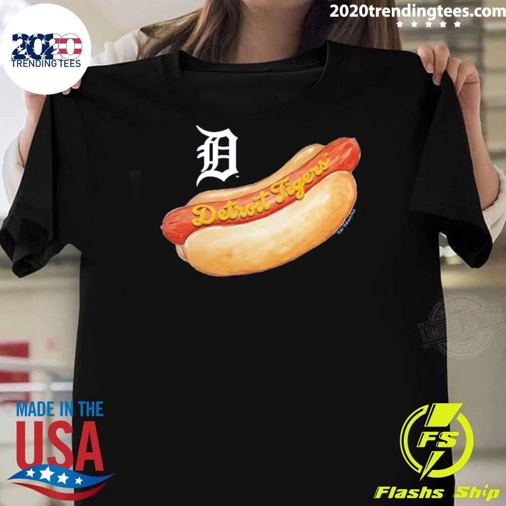 Detroit Tigers Tiny Turnip Youth Hot Dog Shirt