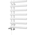 Elyan – White Dual Fuel Towel Rail H766mm x W500mm Standard