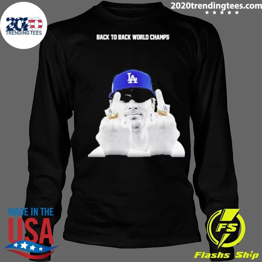 Kike Hernandez Back to Back World Series Champs 2026 Middle Finger Baseball Vintage Shirt