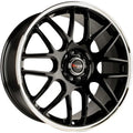 Drag Wheels DR34 Gloss Black w/ Machined Lip 17×7.5 | 4×100/4×114.3 (DR341775044273GB)