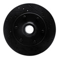 R1 88-96 Chevrolet C2500 Front Right Drilled & Slotted Black Brake Rotor