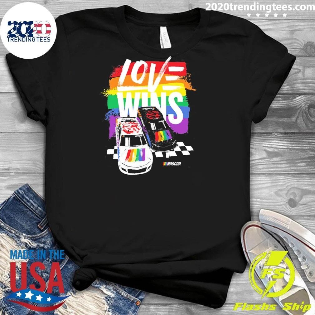 NASCAR Checkered Flag Sports Love Wins Pride Shirt