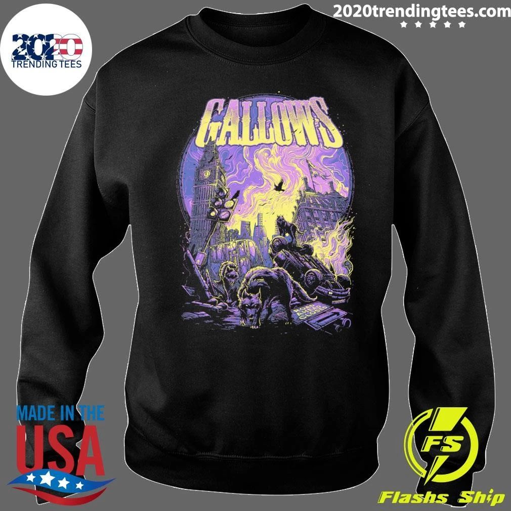 Gallows Merch Orchestra Of Wolves Collection Grey Britain Art By Dan Mumford Shirt