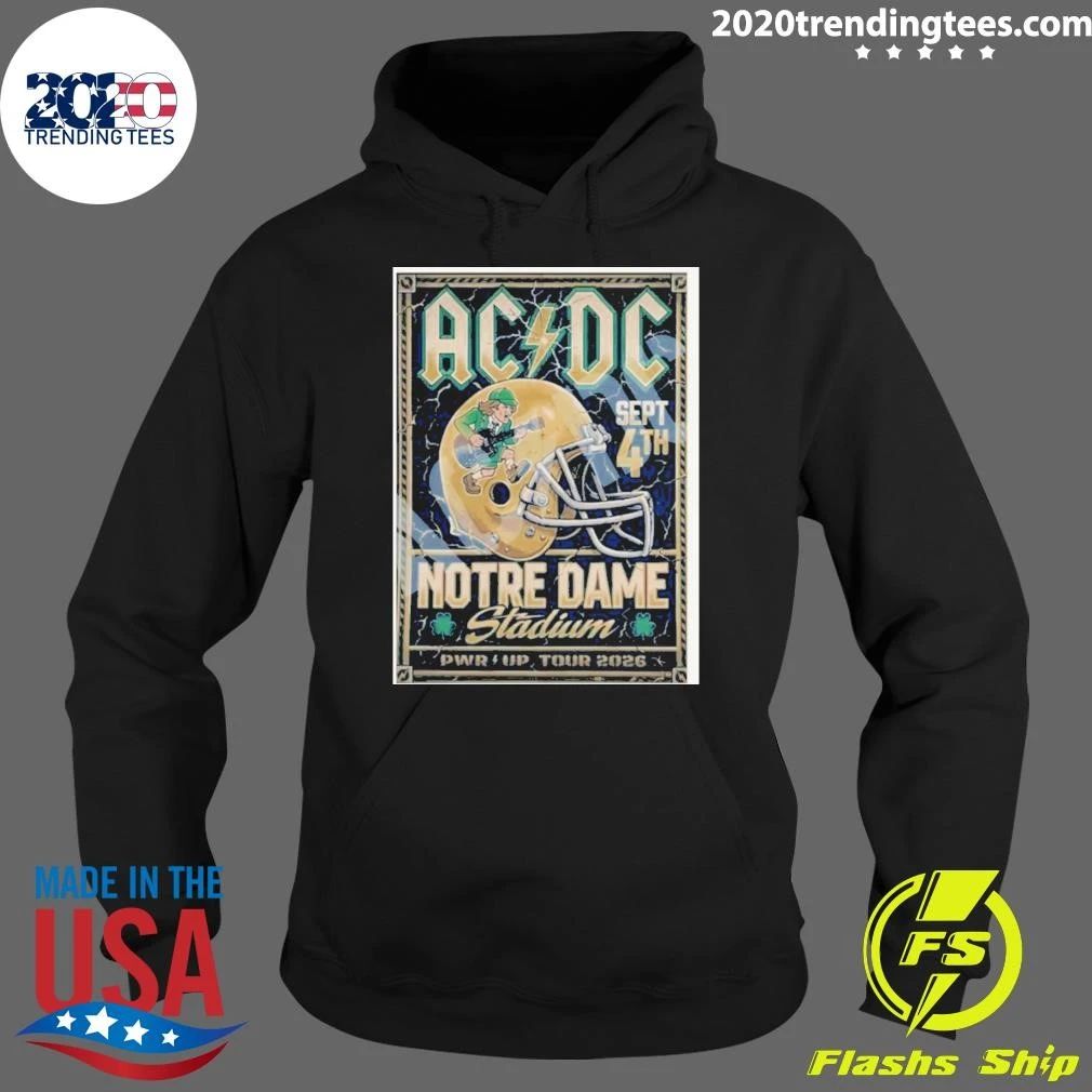 Acdc Band Notre Dame Stadium Pwr Up Tour 2026 Shirt