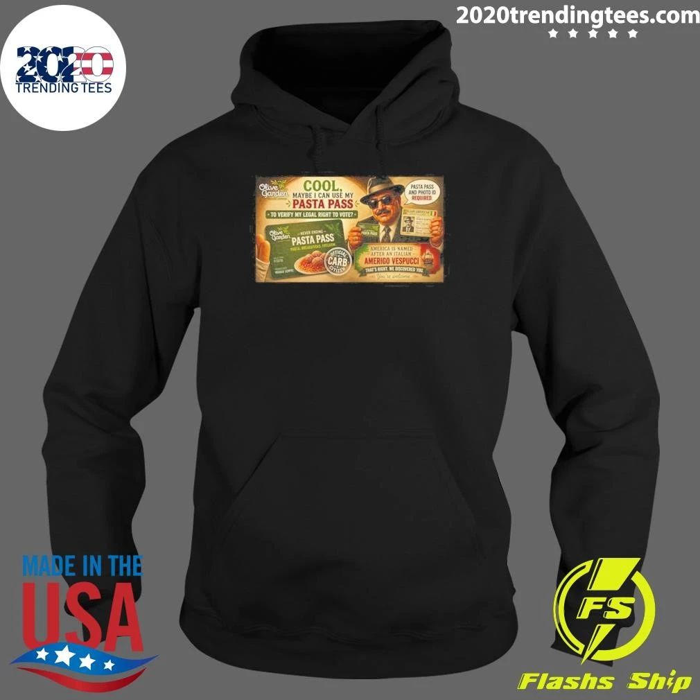 Olive Garden Pasta Pass Verify Legal Right To Vote Graphic Tee Shirt