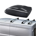TRANSIT VAN ROOF BASE CARRIER & G3 ROOF BOX ELEGANCE EUROPE 390 MATT BLACK