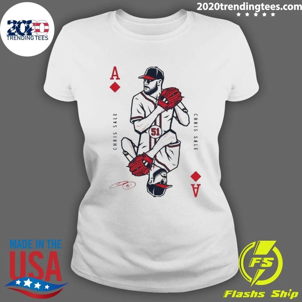 Chris Sale Ace Signature Atlanta Baseball Playing Card Mlb Shirt